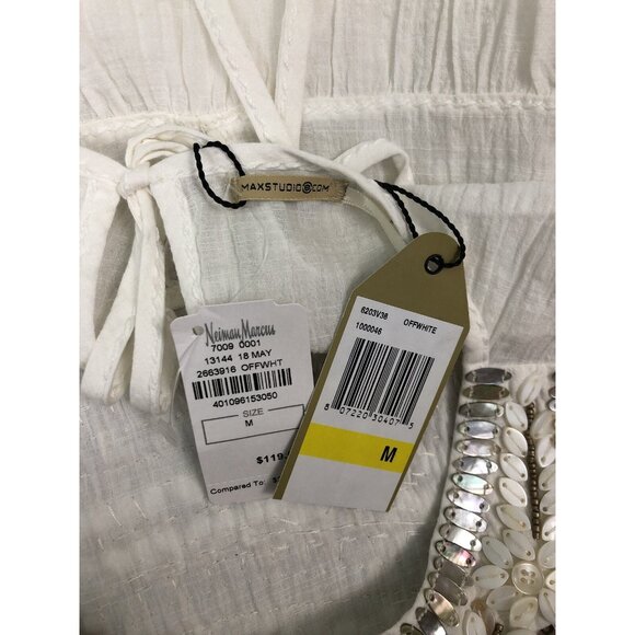 NWT Women's Max Studio Sleeveless Beaded Yoke Blouse Top Sz Medium - Picture 12 of 12